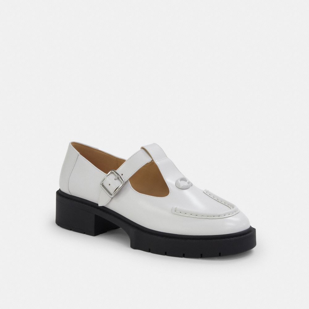Coach Liv Mary Jane Optic White
