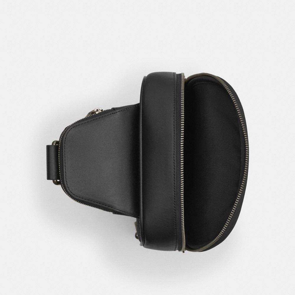 Coach Ethan Pack In Signature Canvas Gunmetal Charcoal Black