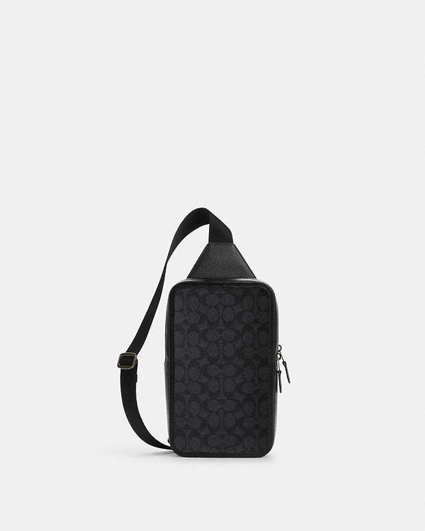 Sullivan Pack In Signature Canvas Signature Canvas-Gunmetal-Charcoal-Black Signature Canvas-Gunmetal-Charcoal-Black