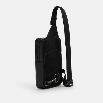 Coach Sullivan Pack In Signature Canvas Gunmetal Charcoal Black