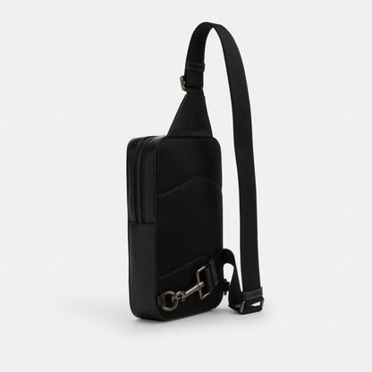 Coach Sullivan Pack In Signature Canvas Gunmetal Tan Black