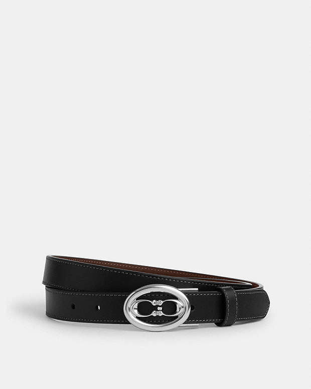 Buckle Cut To Size Belt, 25 Mm Smooth Leather-Sv-Black Maple Smooth Leather-Sv-Black Maple