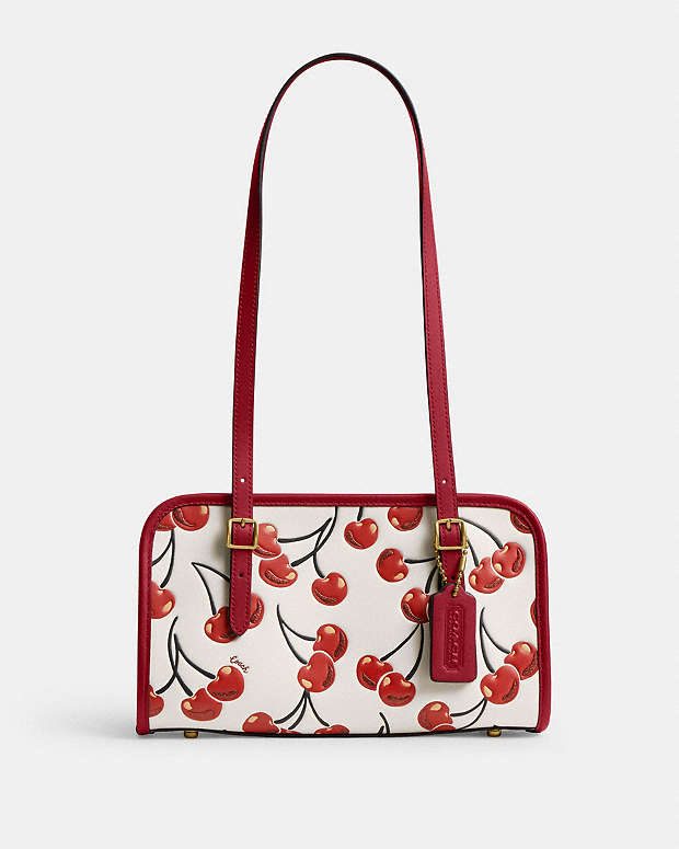 Swing Zip Bag With Cherry Print Brass-Chalk Multi Brass-Chalk Multi