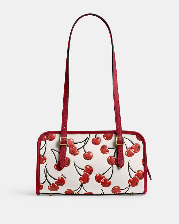 Swing Zip Bag With Cherry Print Brass-Chalk Multi Brass-Chalk Multi
