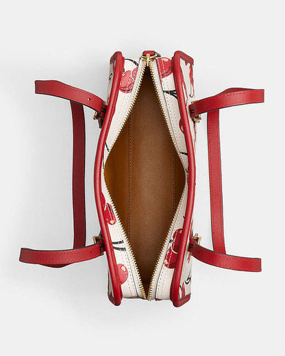 Swing Zip Bag With Cherry Print Brass-Chalk Multi Brass-Chalk Multi