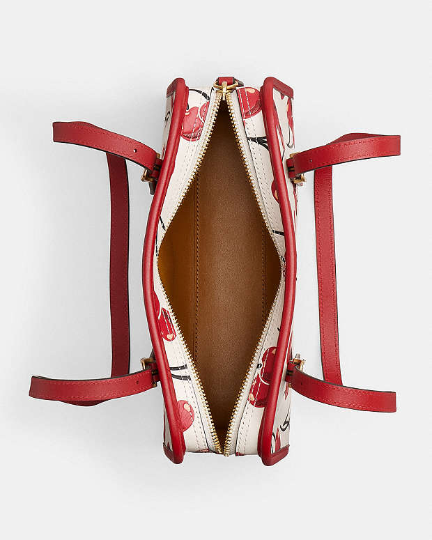 Swing Zip Bag With Cherry Print Brass-Chalk Multi Brass-Chalk Multi