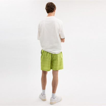 Coach Signature Swim Trunks In Recycled Polyester Pear