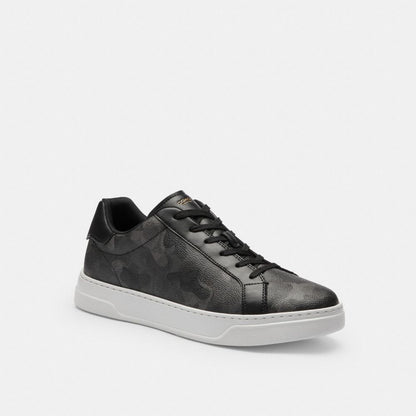 Men's Coach High Line Sneaker In Signature Camo Print Camo   Black
