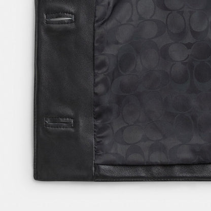 Coach Quilted Leather Vest Black