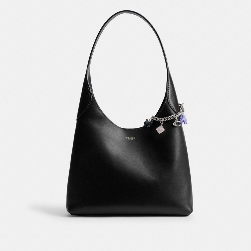Coach Motif Chain Bag Charm Silver Multi