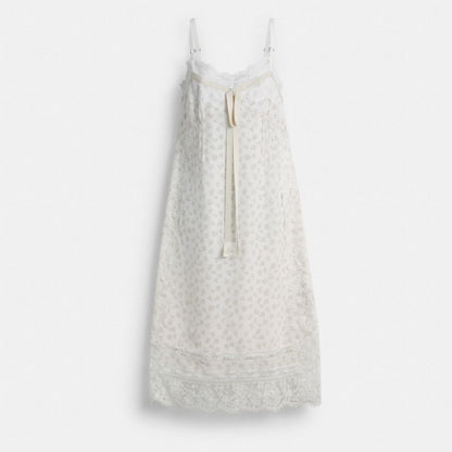 Coach Floral Lace Dress White