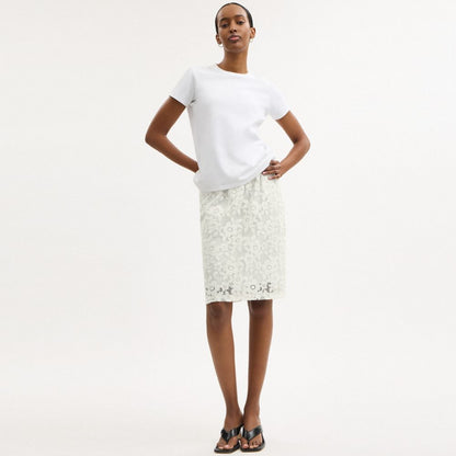 Coach Lace Skirt White