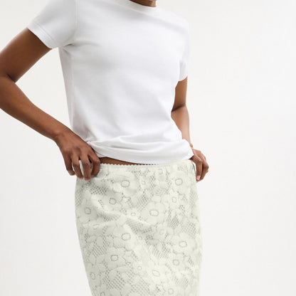 Coach Lace Skirt White