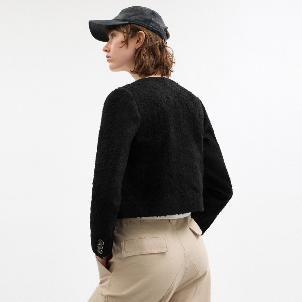 Coach Heritage C Boucle Jacket Black