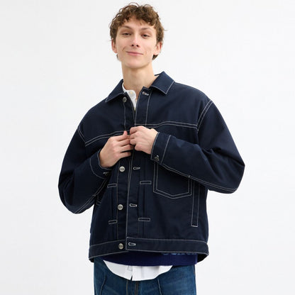 Coach Trucker Jacket Navy Blue