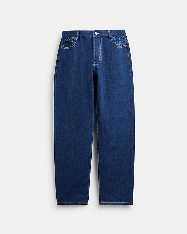 Straight Fit Denim Jeans Dark Wash Dark Wash