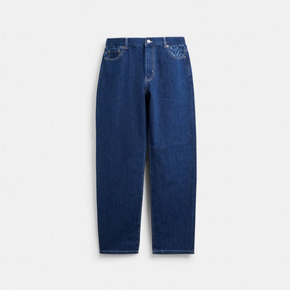 Coach Straight Fit Denim Jeans Dark Wash