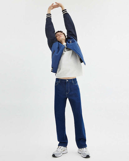 Straight Fit Denim Jeans Dark Wash Dark Wash