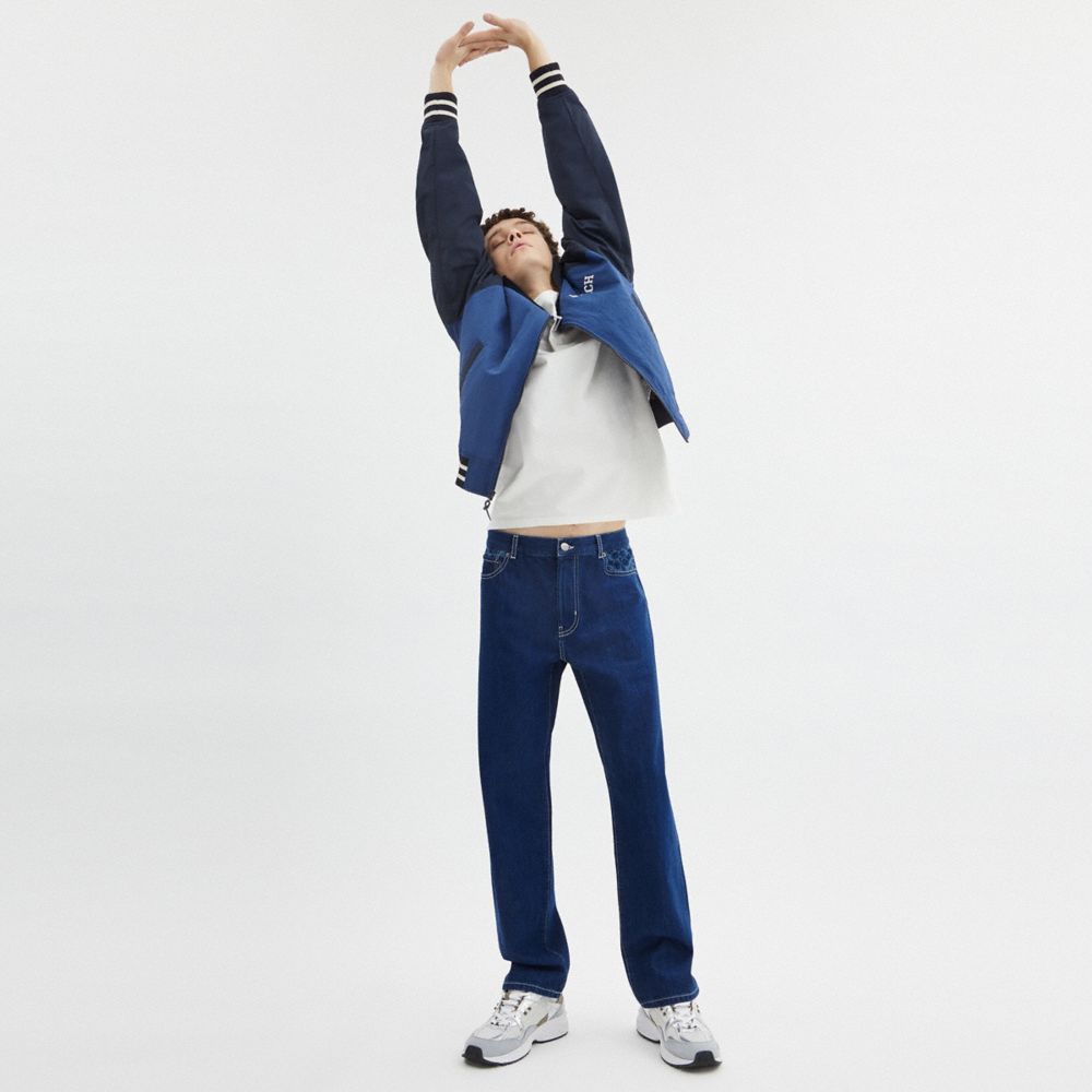 Coach Straight Fit Denim Jeans Dark Wash