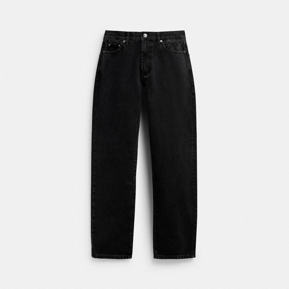 Coach Straight Fit Denim Jeans Black Wash