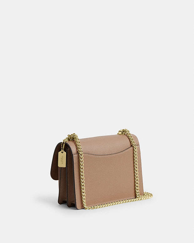 Mini Klare Crossbody Bag Crossgrain Leather-Gold-Taupe Crossgrain Leather-Gold-Taupe