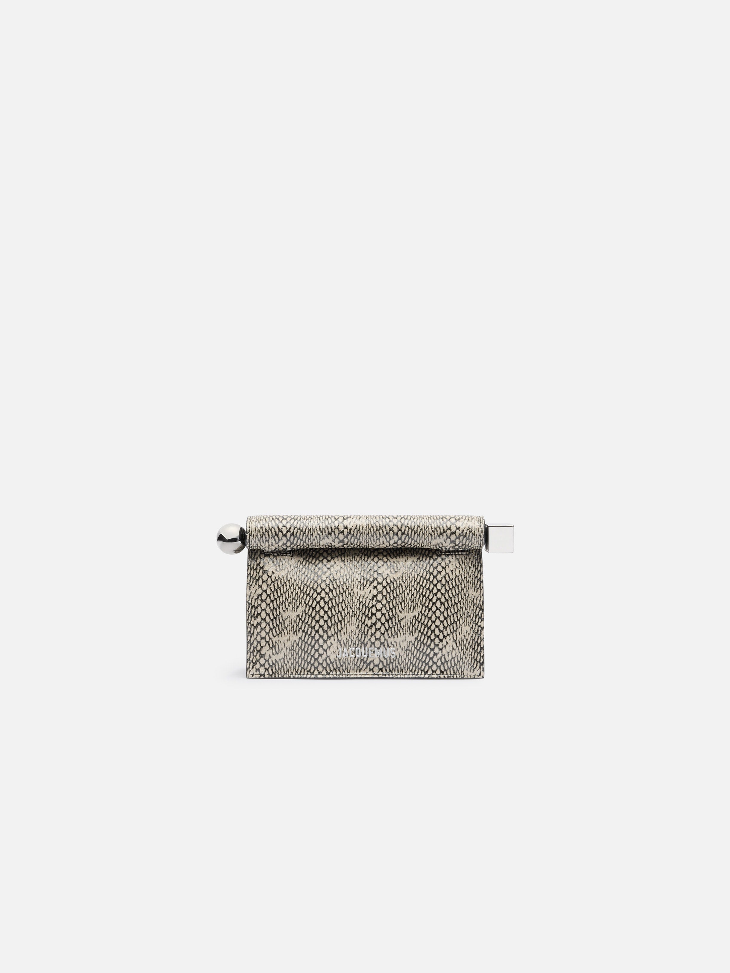 Jacquemus The Small Rond CarreClutch Mini Take-Out Clutch Beige