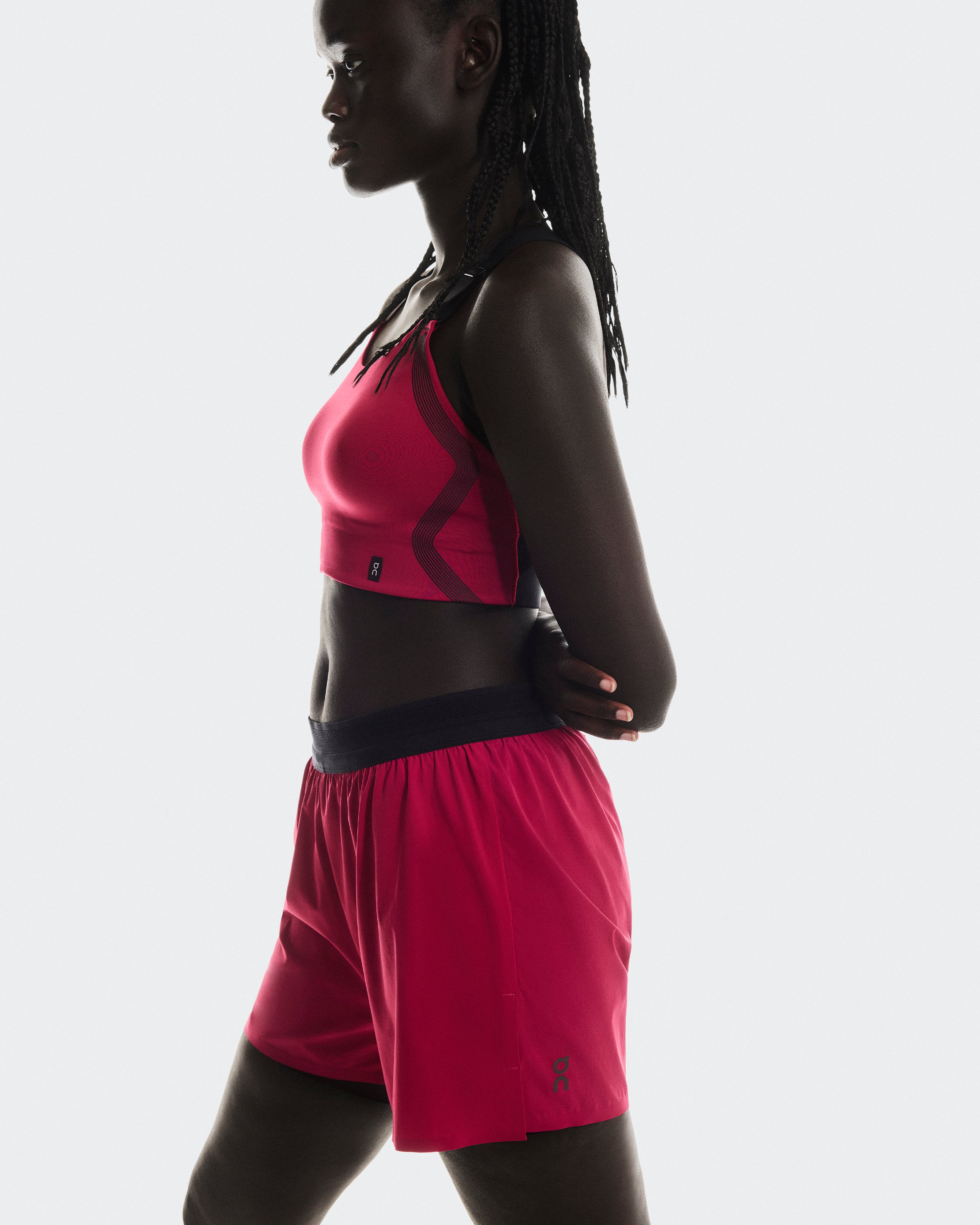 On 3" Performance 2/1 Shorts Grenadine | Black (Women'S)