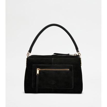 Tods T Case Bauletto In Suede Small Black