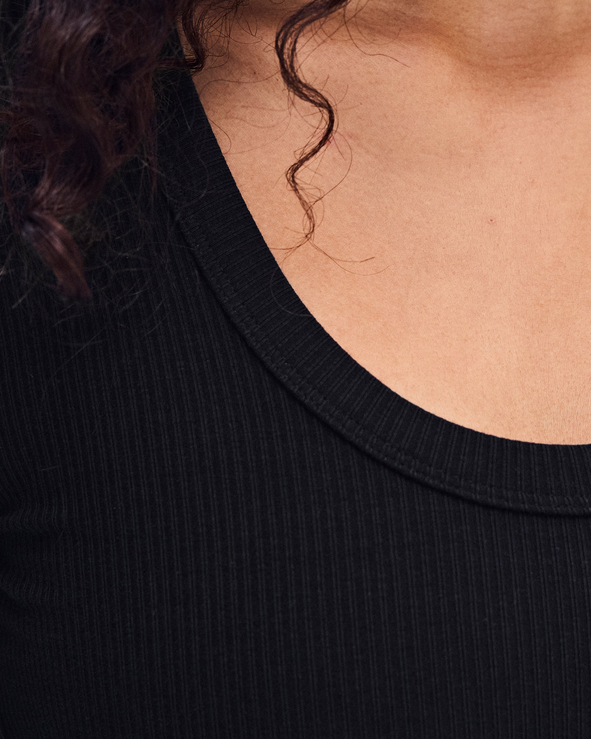 On All-Day Ribbed Long-T Black (Women'S)