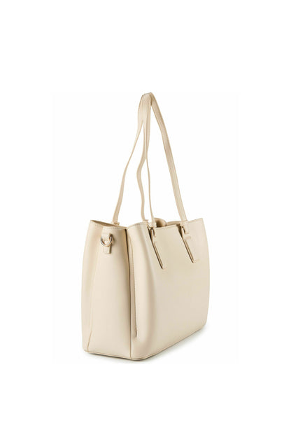 Valentino Clio Re Shopper  - Handbag - Ecru