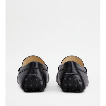 Tods Kate Gommino Driving Shoes In Leather Black Womens