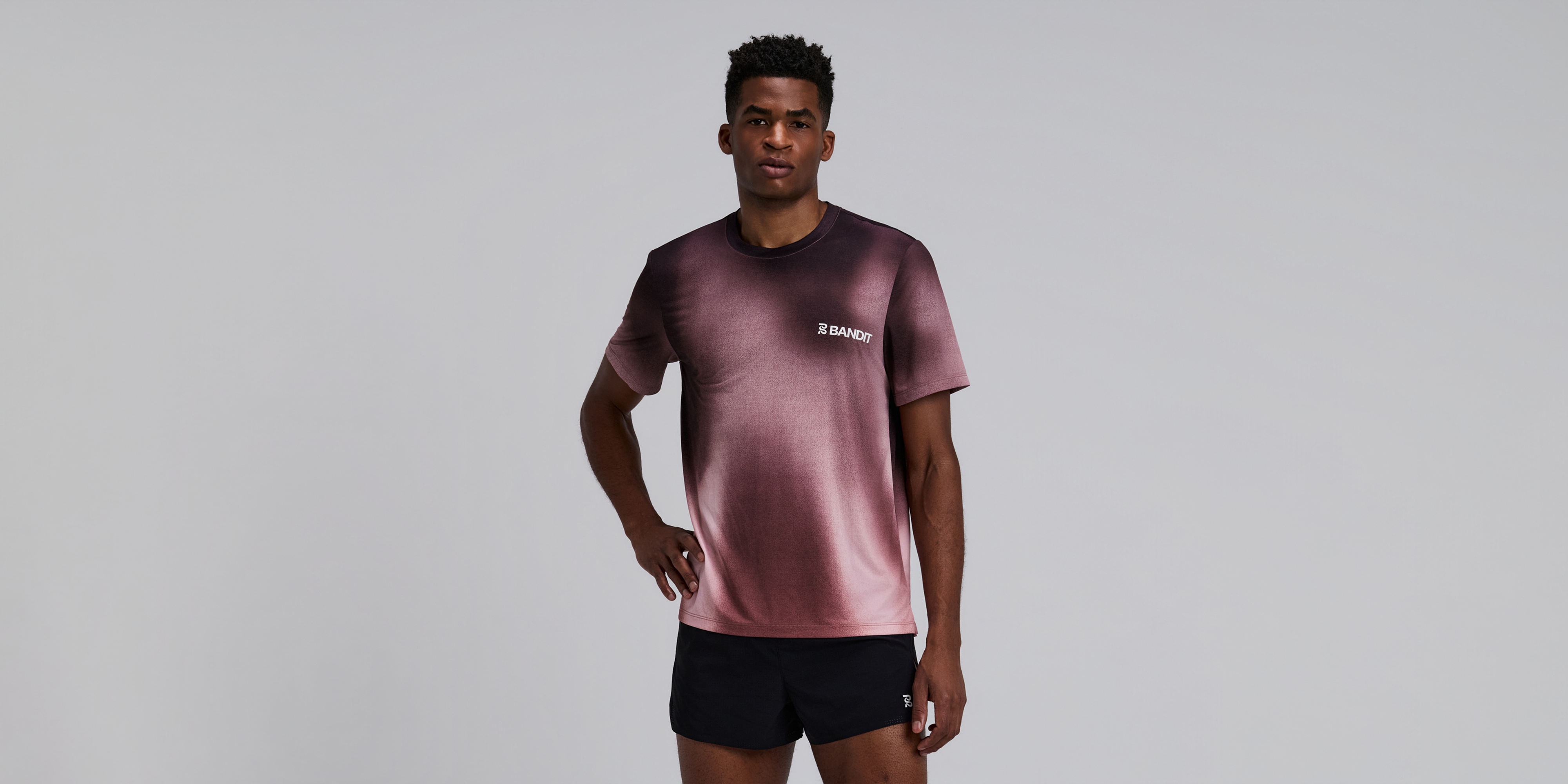 Bandit Mens Specter Performance Tee Flow State Mahogany Multi