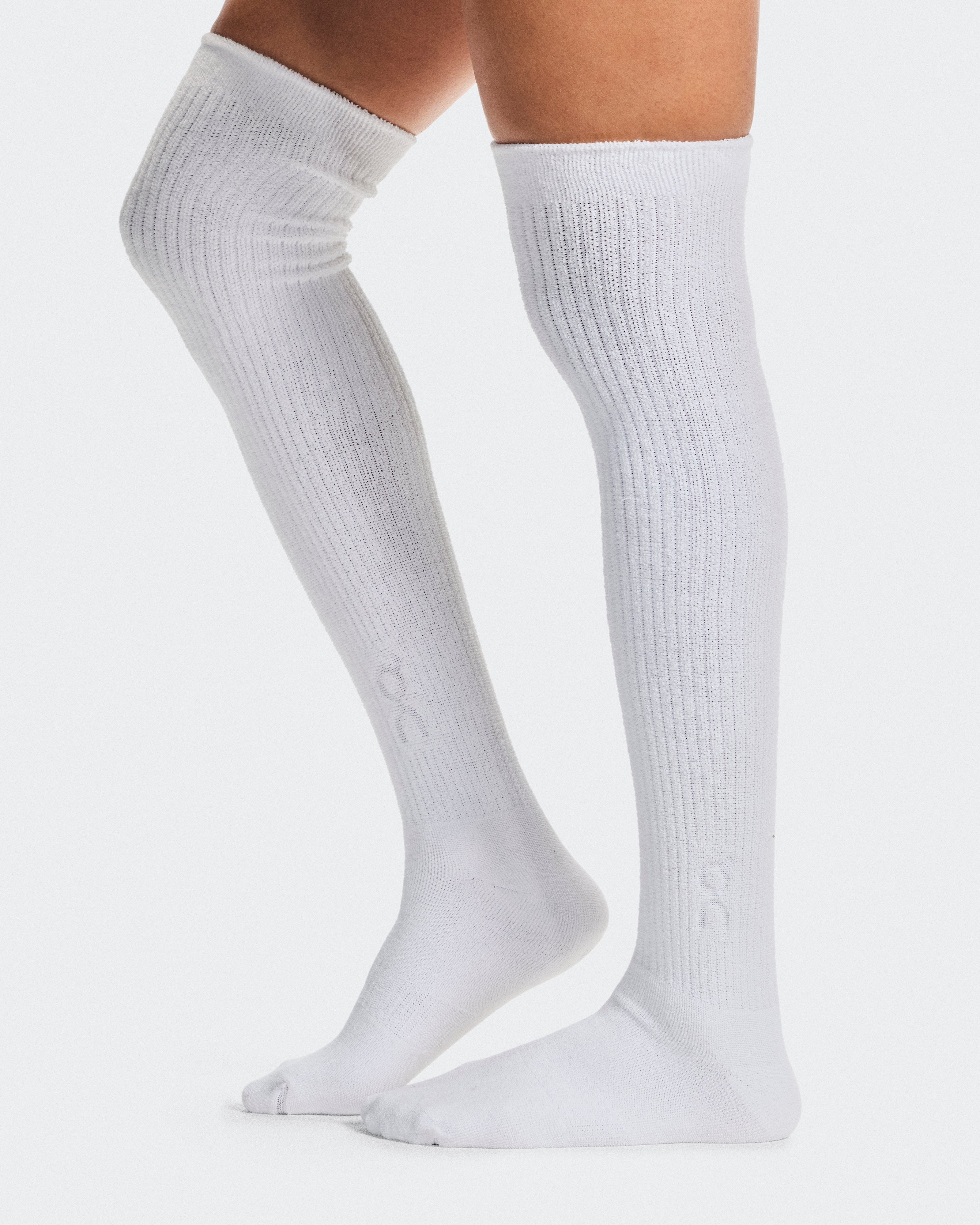 On Terry Sock Knee High White