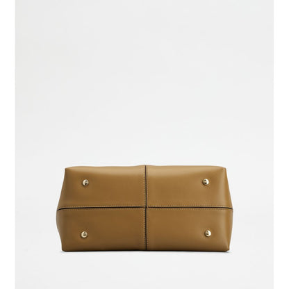 Tods Di Bag Folio In Leather Small Brown