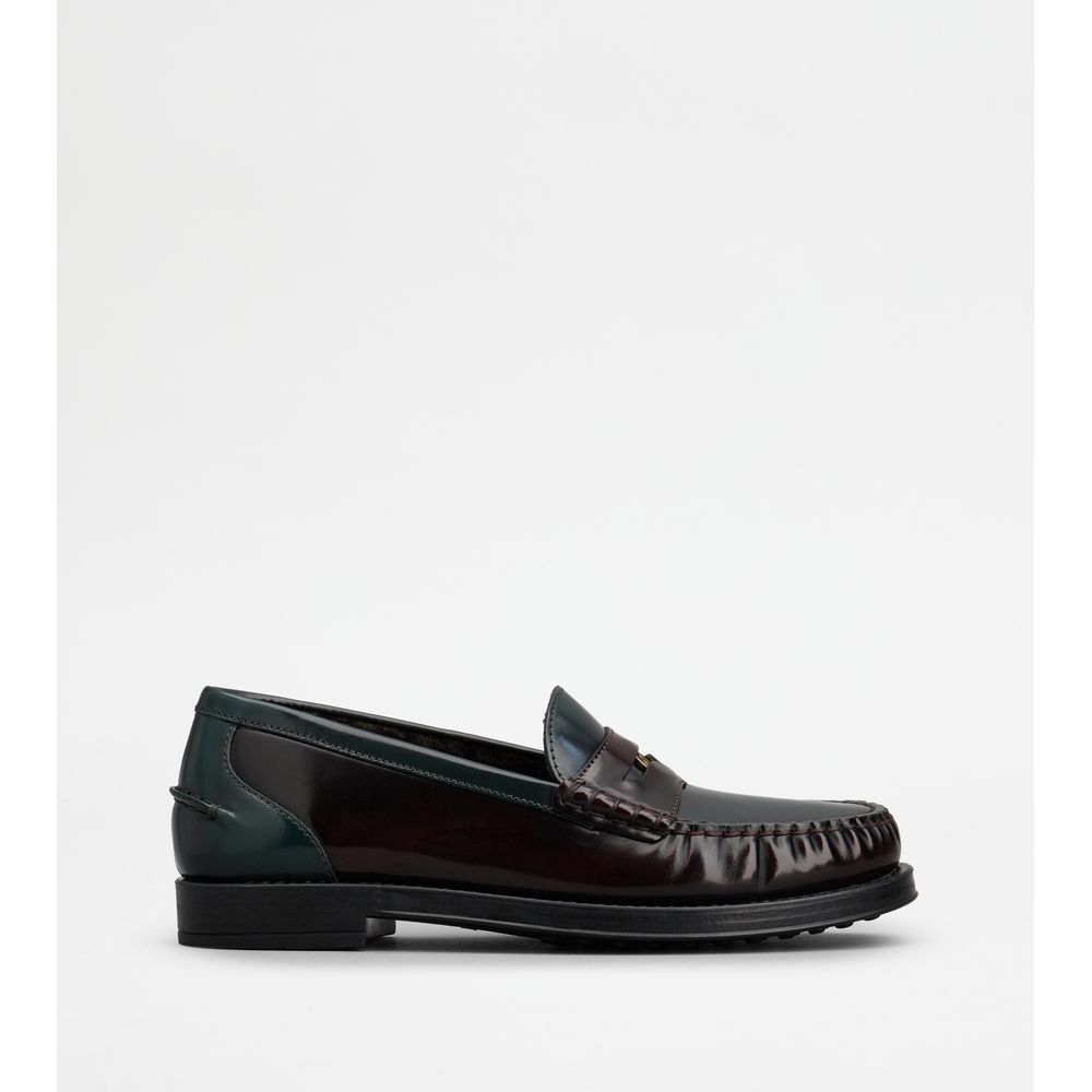 Tods Loafers In Leather Brown Womens
