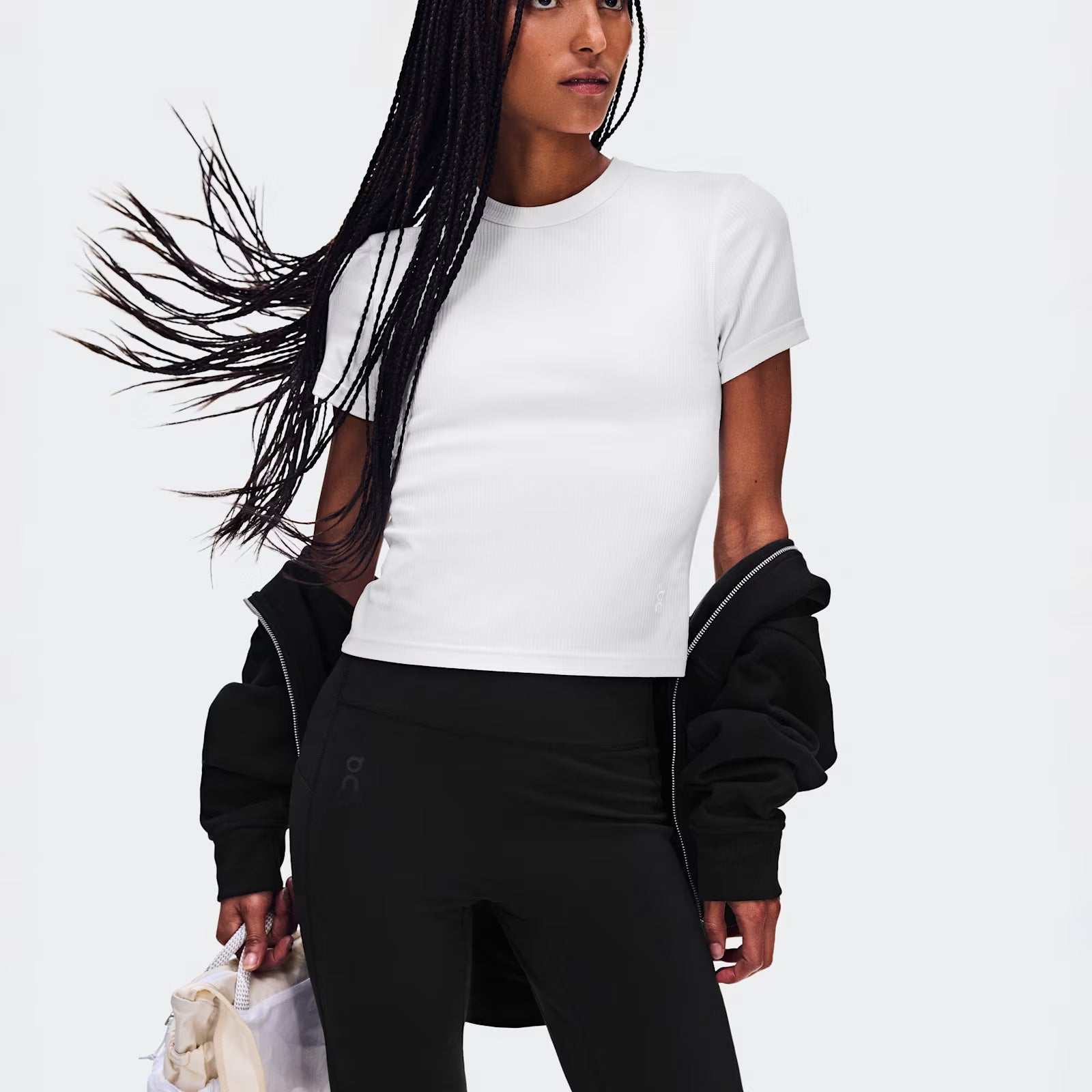 On All-Day Ribbed T-Shirt White (Women'S)