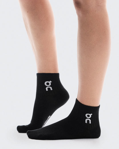 On Logo Sock Mid 3P Black