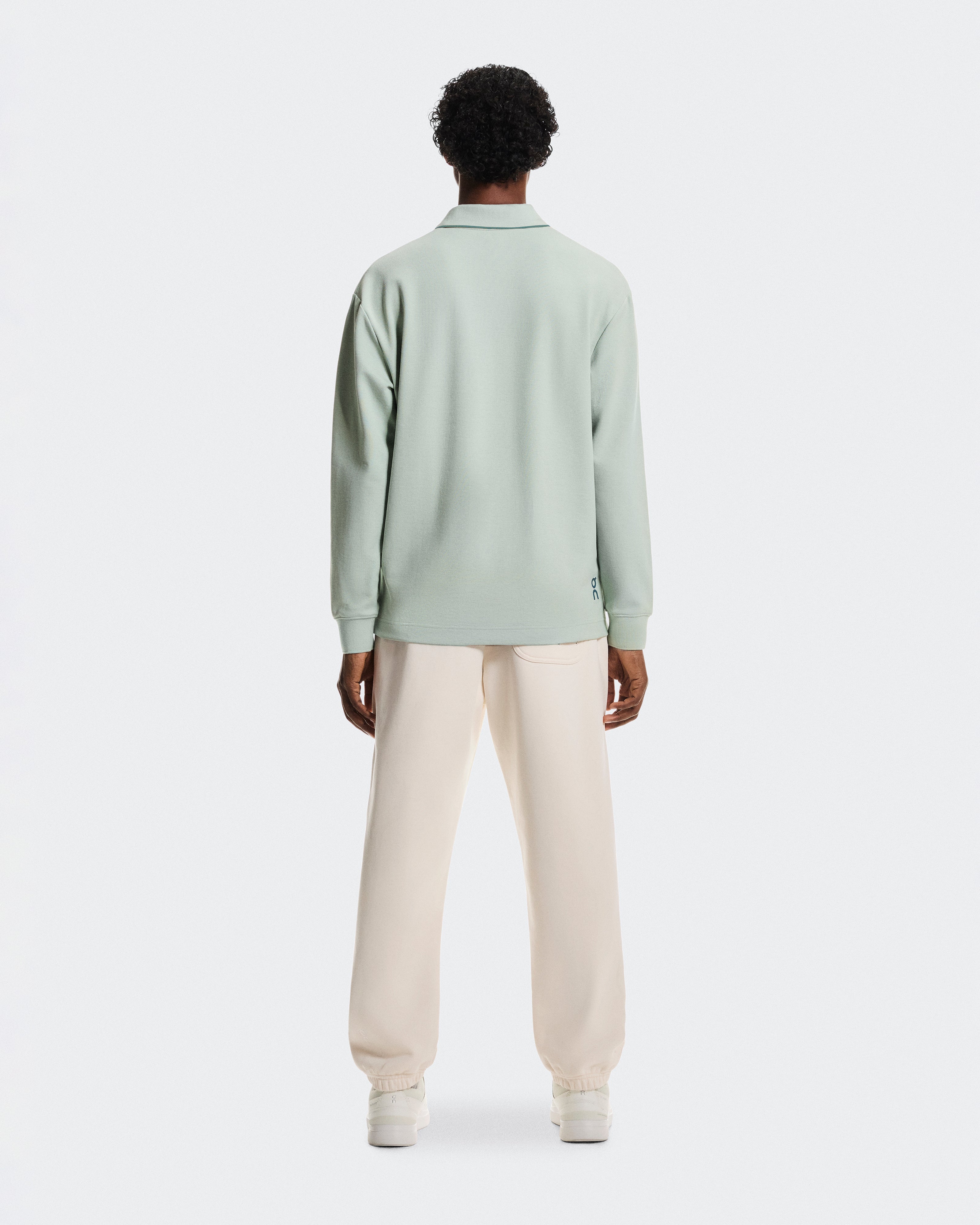On Courtside Long-T Polo Mineral | Tide