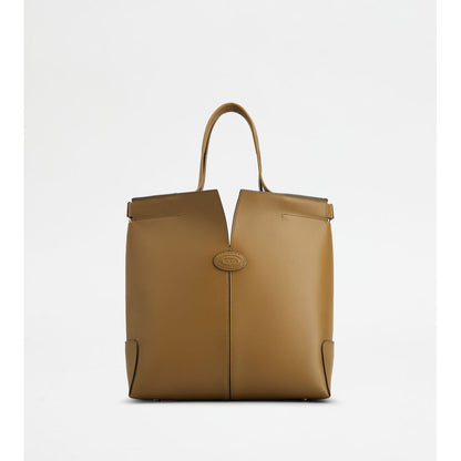 Tods Di Bag Folio In Leather Small Brown
