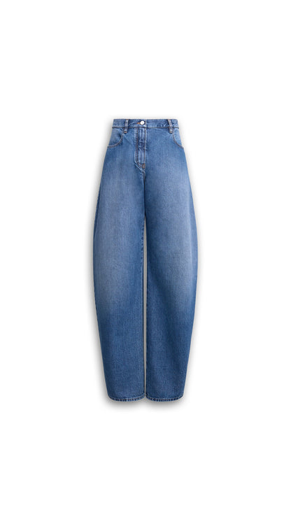 Alaïa Low-Waist Round Denim Jeans