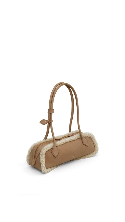 Alaïa Le Teckel Medium Bag In Merino Shearling