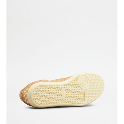 Tods Tabs Sneakers In Leather Brown Mens