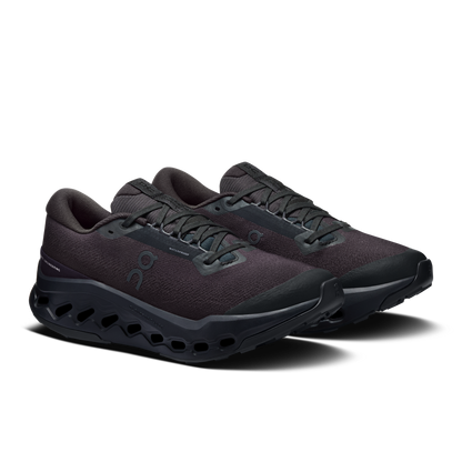 on running cloudsurfer trail 2 waterproof black (women's)