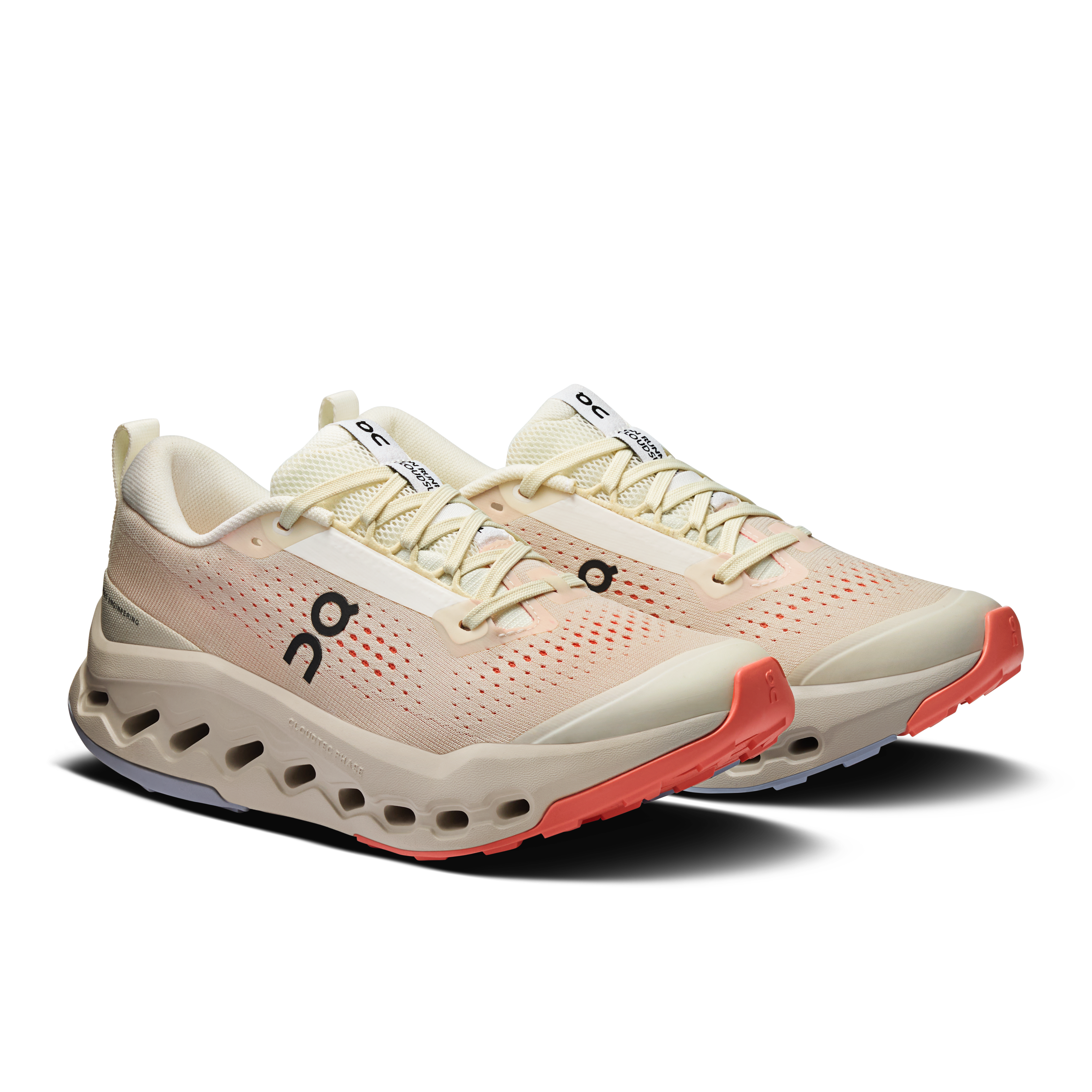 on running cloudsurfer trail 2 ivory salmon running (women's)