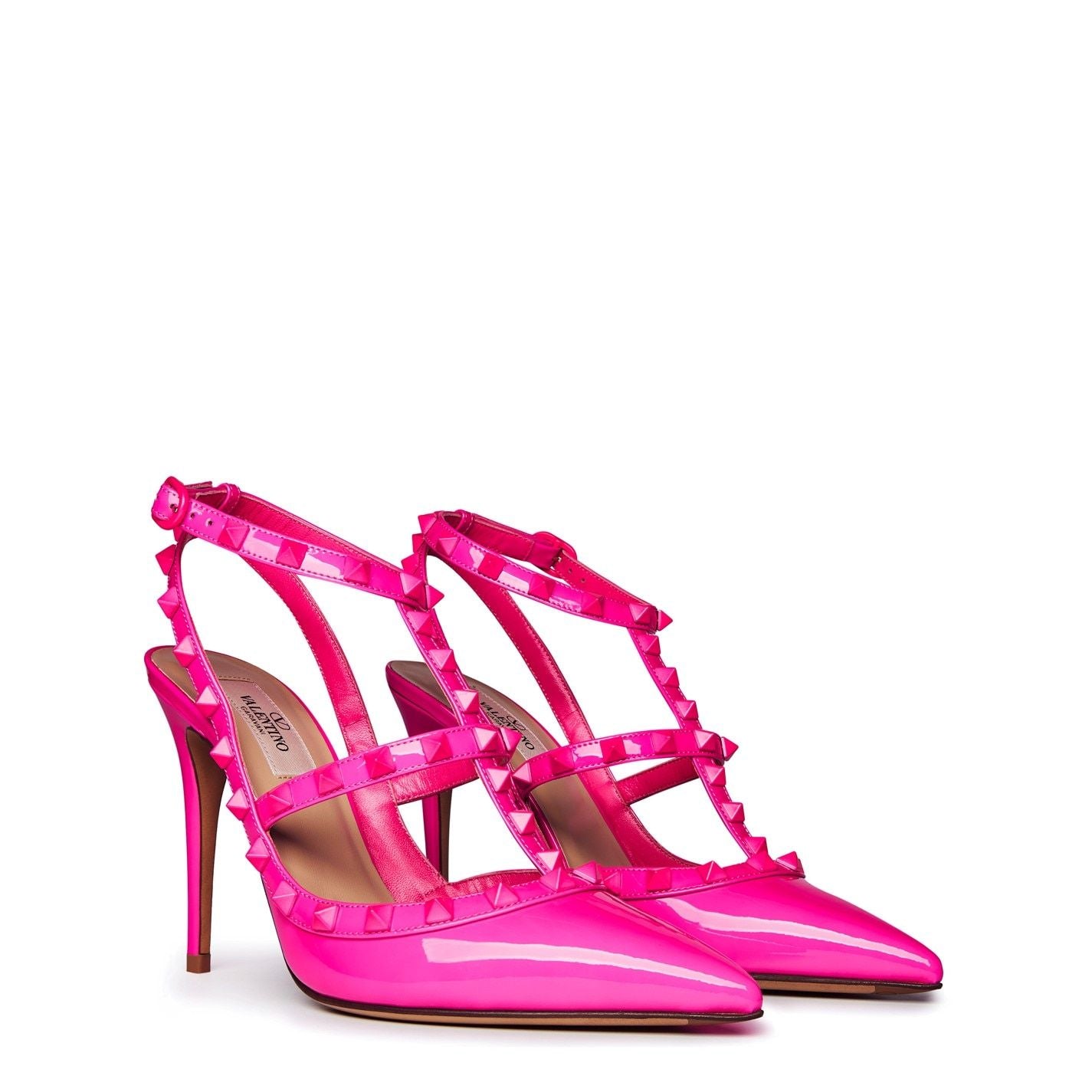  Décolleté Rockstud 100mm Pumps Pink UWT