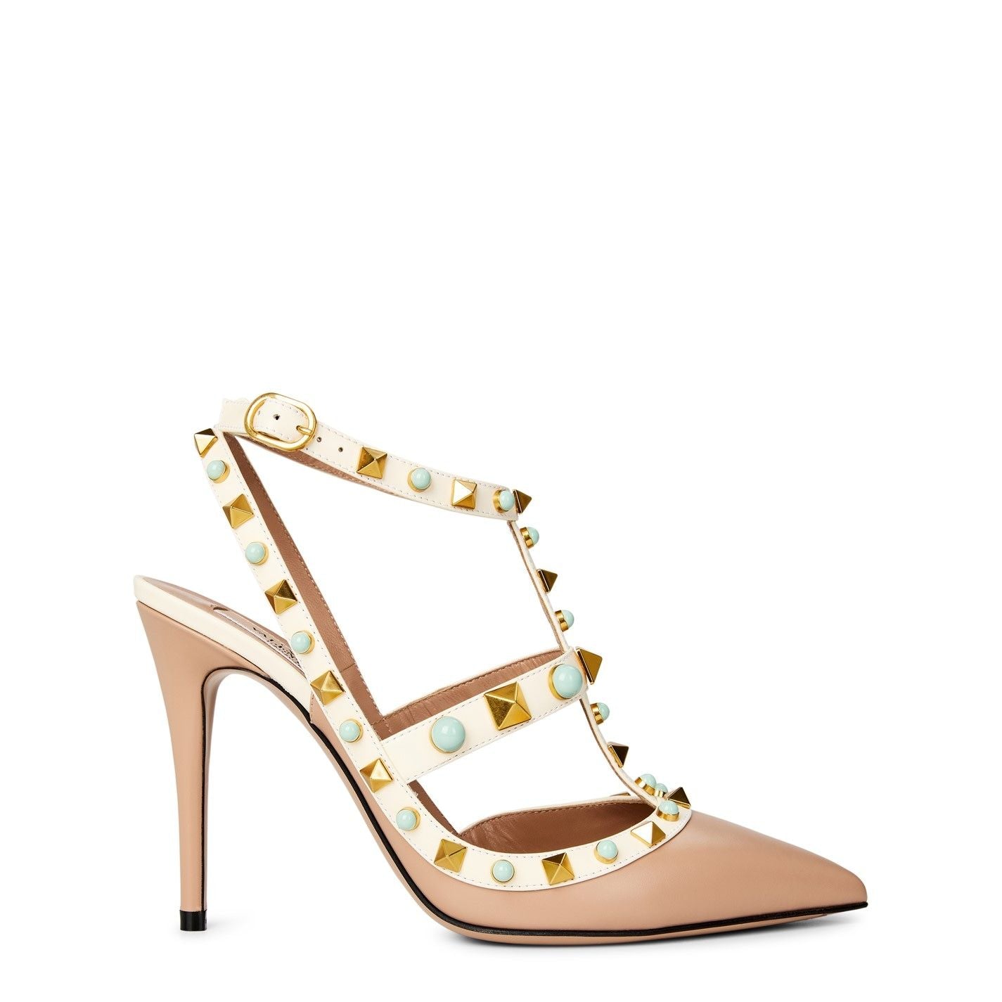  Décolleté Rockstud 100mm Pumps Rose