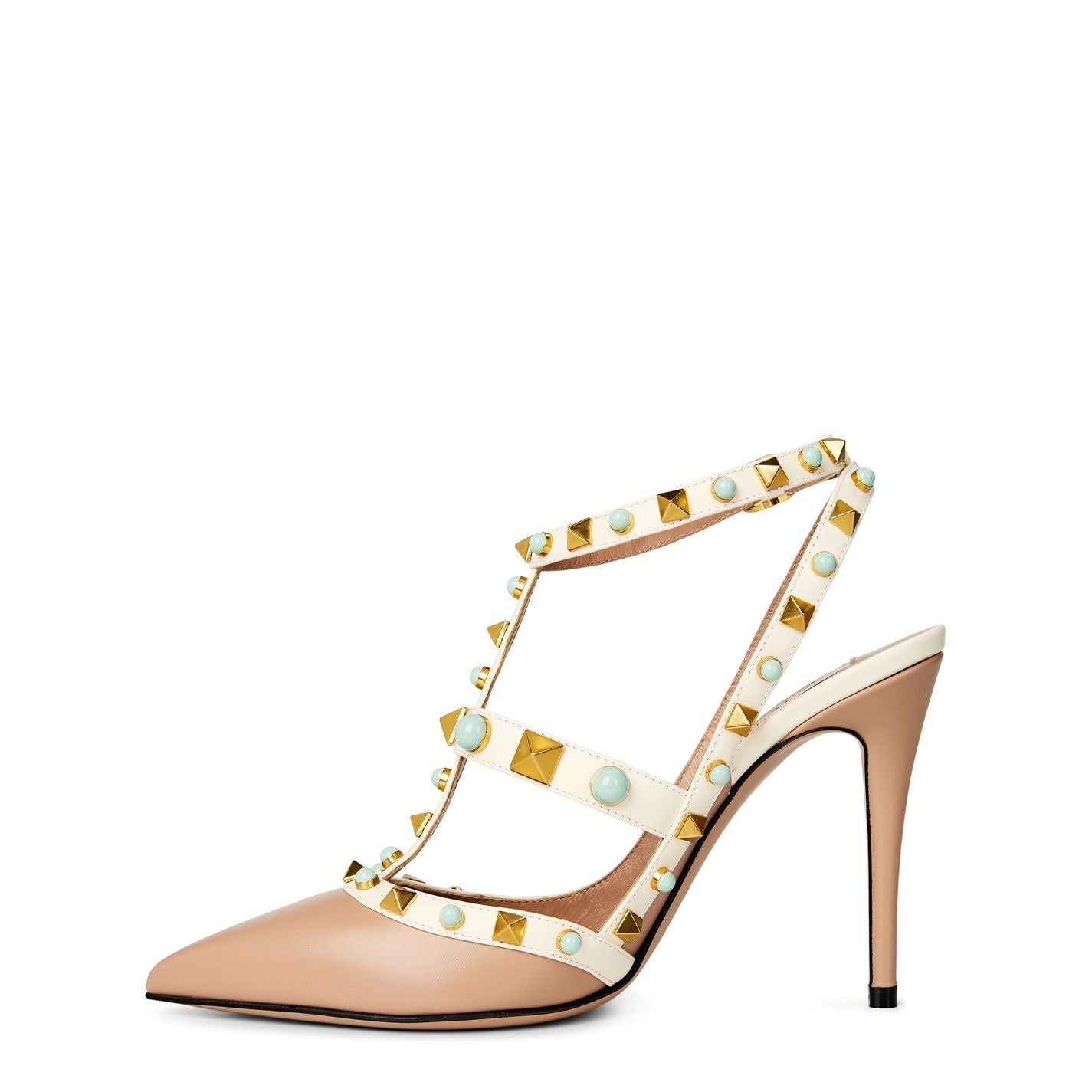  Décolleté Rockstud 100mm Pumps Rose