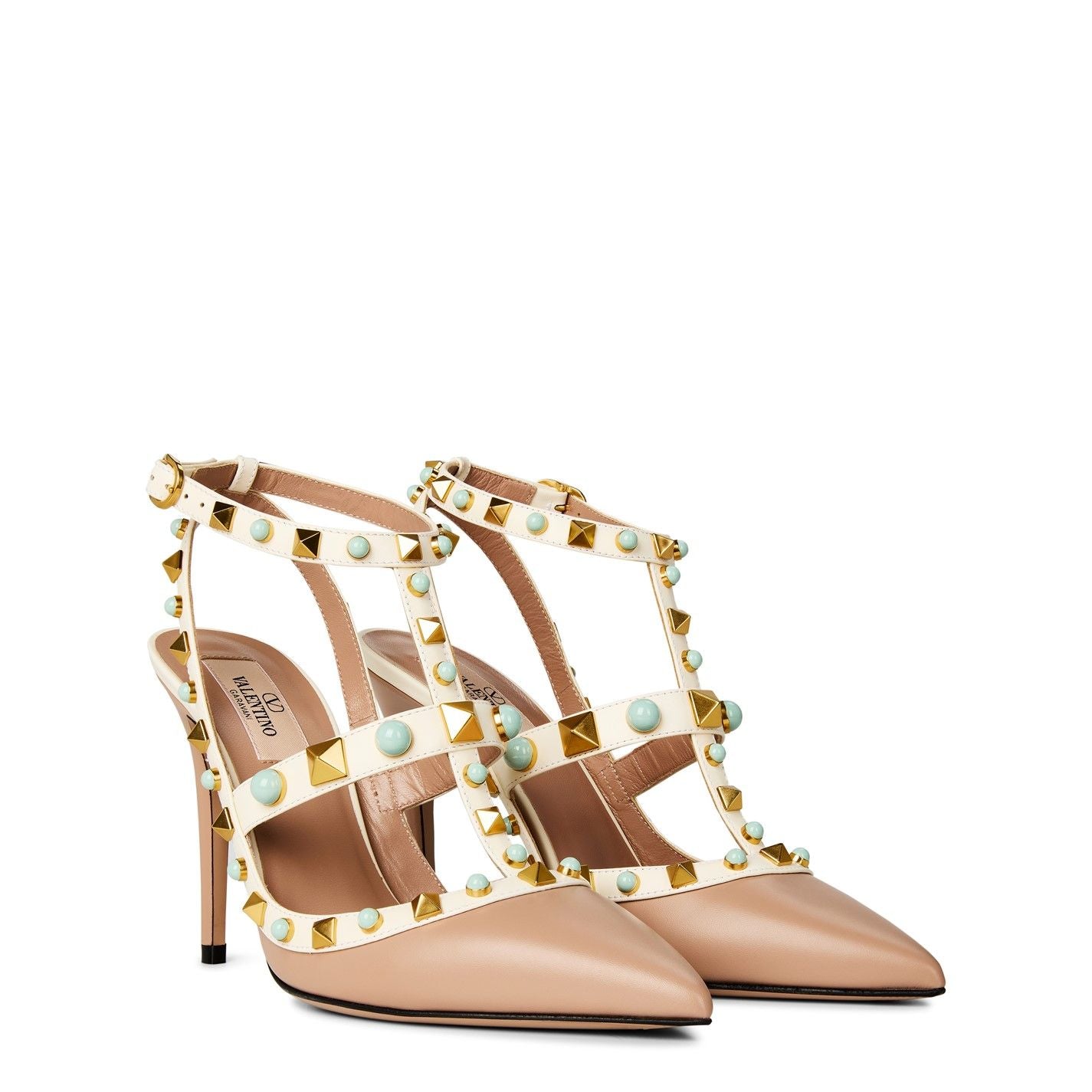  Décolleté Rockstud 100mm Pumps Rose
