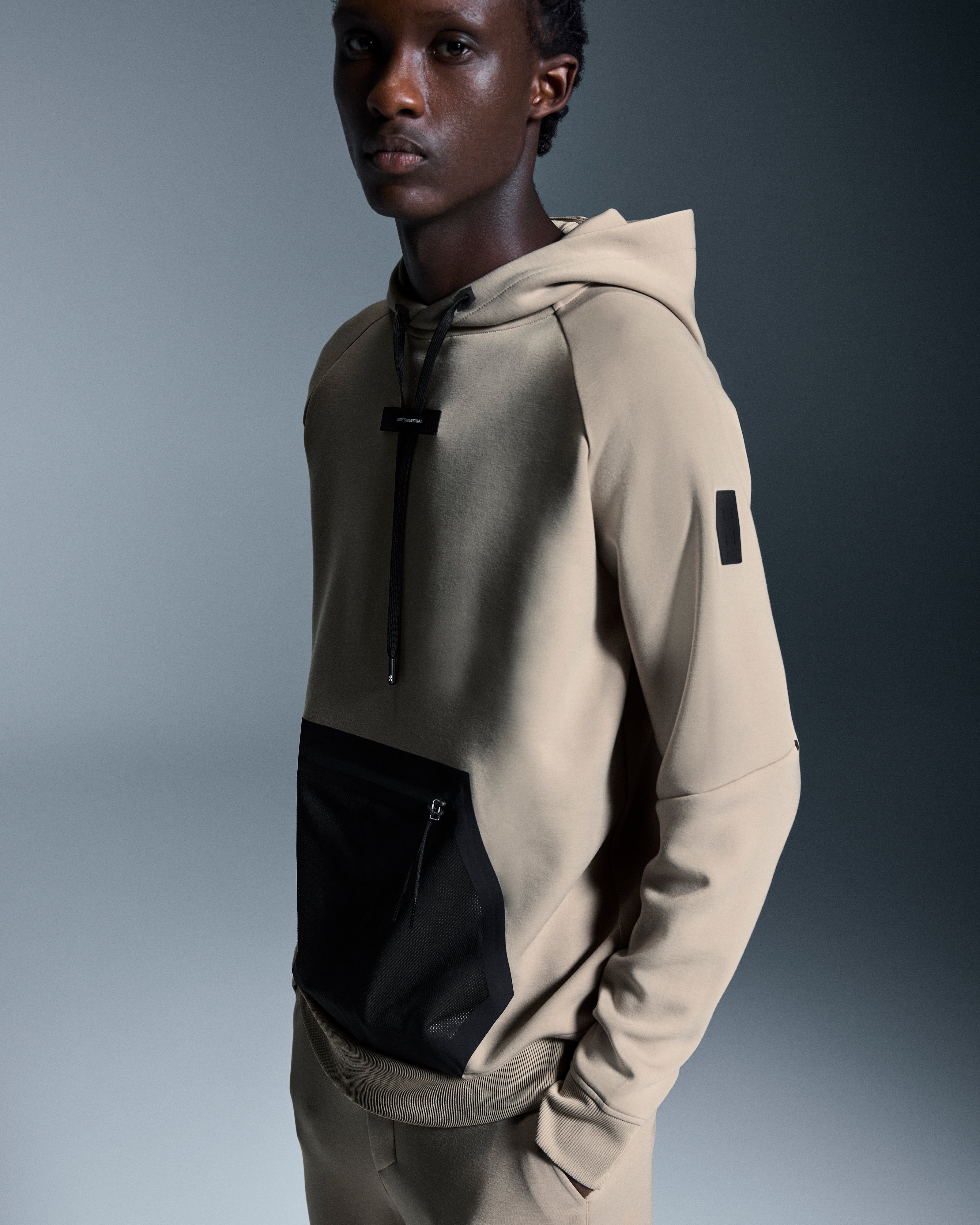on hoodie Desert