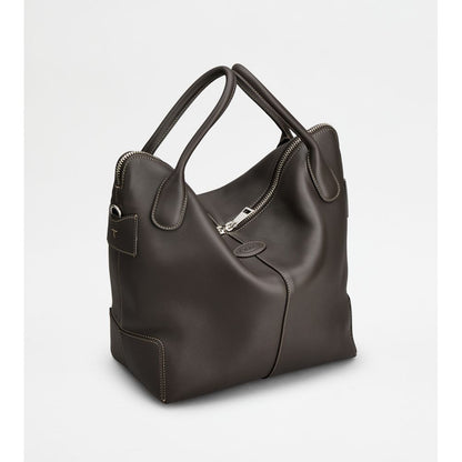 Tods Di Bag Swing In Leather Medium Brown